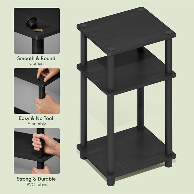Furinno Turn-N-Tube Side Table, 3-Tier End Table - Image 5