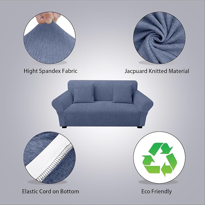 Loveseat Slipcover with 2 Pillow Cover - Image 2