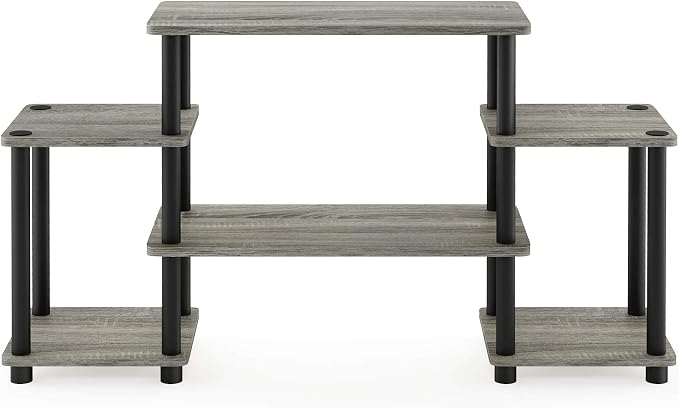 Furinno Turn-N-Tube No Tools Entertainment Center, Round Square Corner - Image 7