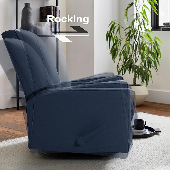 Harkawon Swivel Rocker Recliner Chair, Glider Rocker Recliner, Rocking Chairs - Image 3