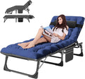 ABORON Heavy Duty Tanning Chair, 5-Gear Outdoor Folding Chaise Lounge Chair by ABORON