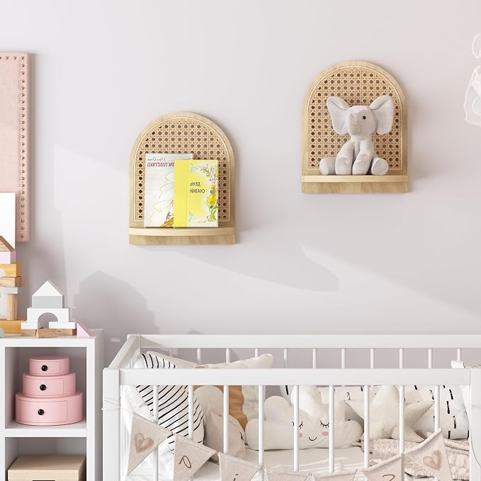 Arched Rattan Wall Shelf - Image 7