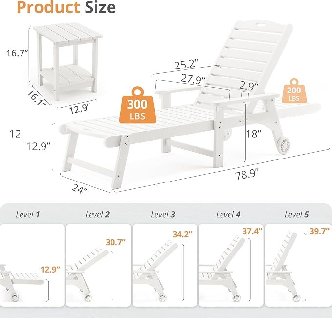 LUE BONA Outdoor Lounge Chair Set - Image 7