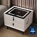 Smart Bedroom Nightstand with Fingerprint Lock and Adjustable LED Lights by Unknown