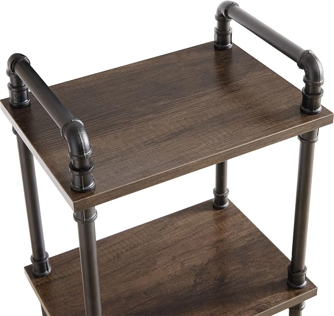 IBUYKE Industrial Pipe Ladder Shelf, 4-Tier Vintage Style Book Shelf, Free - Image 7