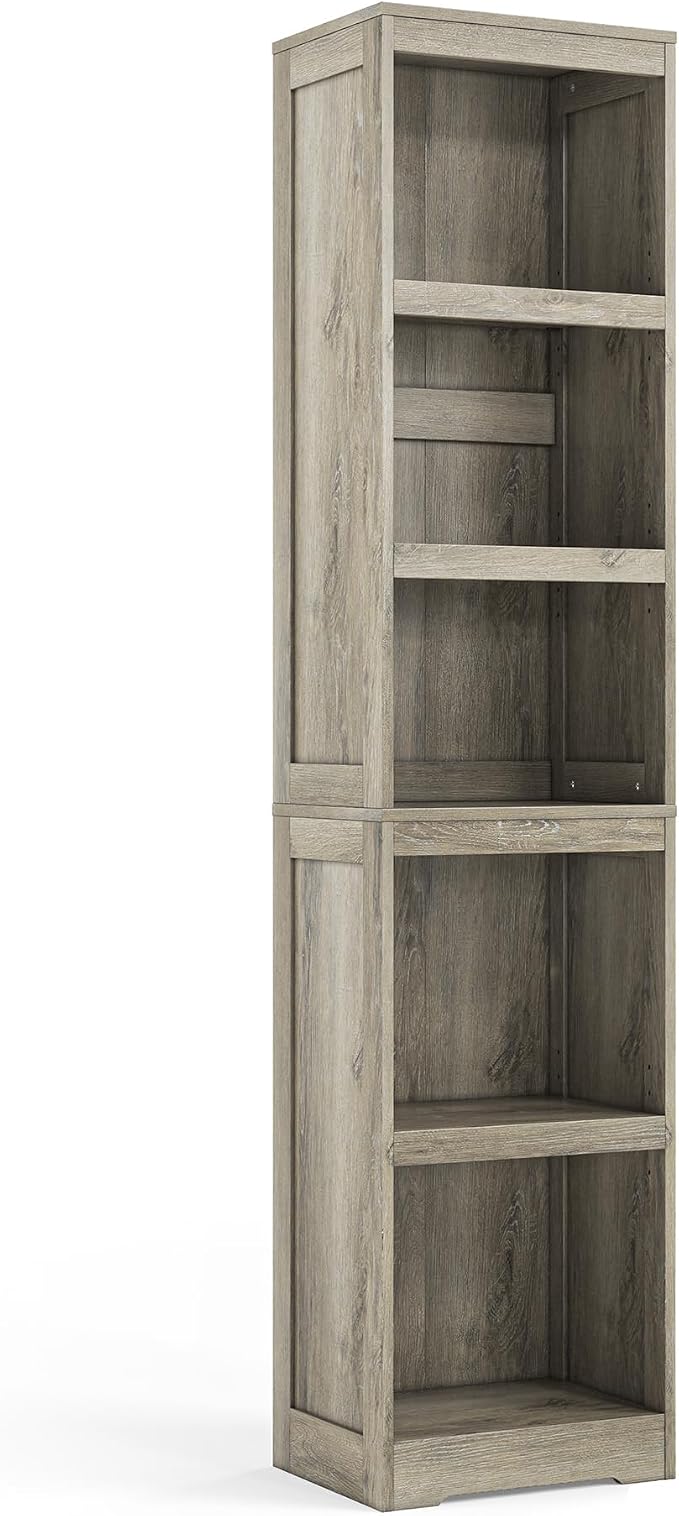 LINSY HOME 5-Shelf Bookcase, Narrow Bookshelves Floor Standing Storage Shelves - Image 8