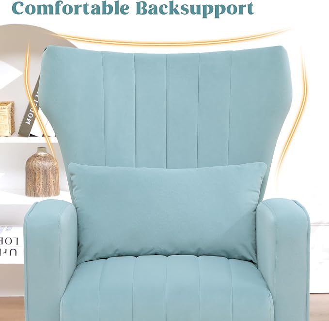 Modern Accent Chair Upholstered Living Room Chair, High Back Arm Chair - Image 4