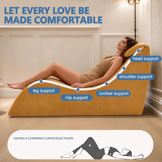 Yoga Chair Lounge for Adult, Yoga Lounge Chair，Ergonomic Chaise Lounge Chair - Image 3