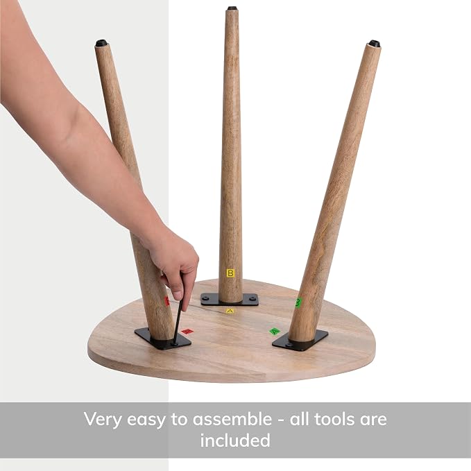 MH London Bond Wooden Triangle End Table - Image 6