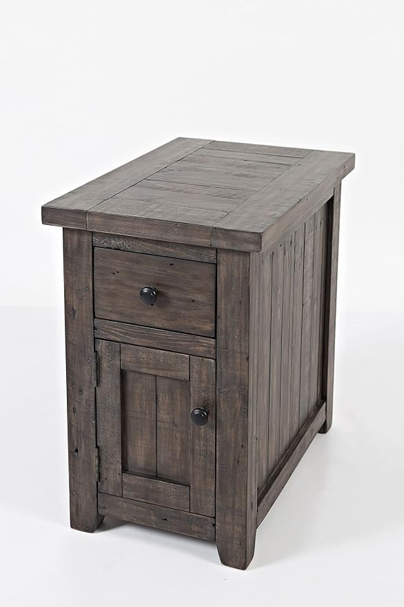 Jofran Madison County Pine Reclaimed Chairside End Table, Barnwood Brown - Image 12