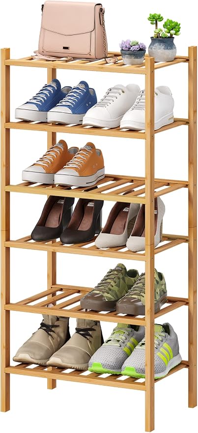 viewcare Small Shoe Rack, 6-Tier Shoe Shelf by VIEWCARE