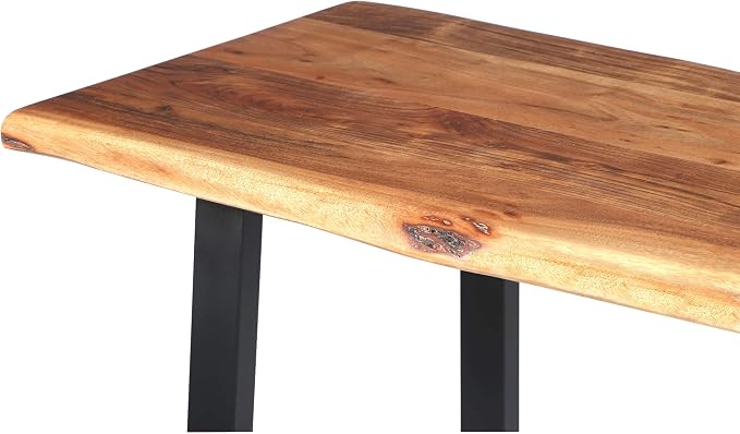 TUP THE URBAN PORT 195122 Industrial Wooden Live Edge Desk - Image 6