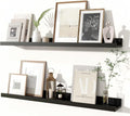Fun Memories Picture Ledge Shelves Set of 2, 32 Inch Rustic Wall Mounted by FunMemories