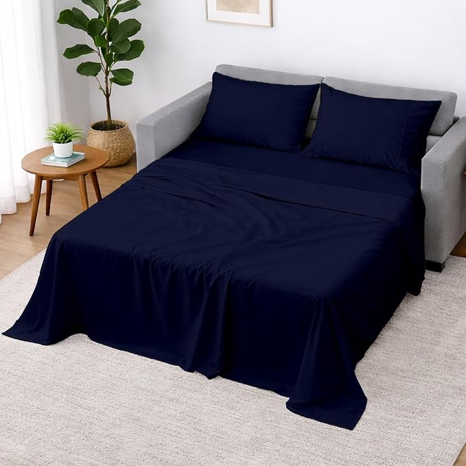 Cottington Lane Sleeper Sofa Sheets Queen Size, 4 Piece Premium Quality 100% by CottingtonLane