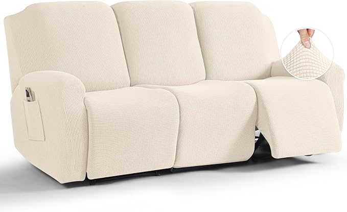 TAOCOCO Recliner Sofa Covers 8-Pieces Stretch Large Couch Covers by TAOCOCO