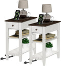 ChooChoo Farmhouse end Table Living Room Set of 2, Sofa Side Table Living Room by ChooChoo