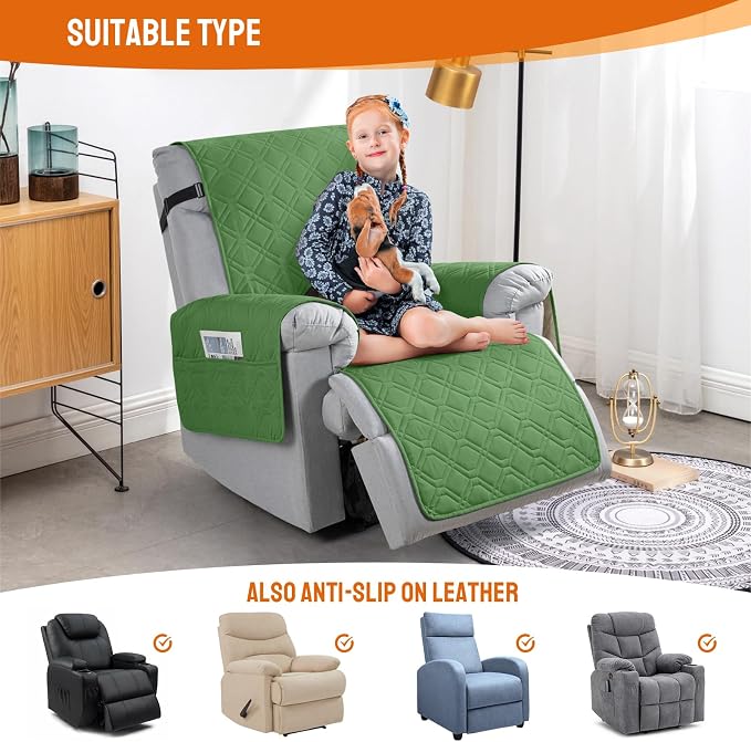 VANSOFY 100% Waterproof Recliner Chair Covers, Recliner Cover Non-Slip Dog - Image 5