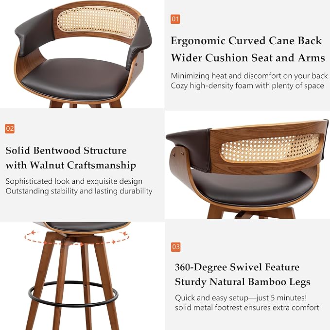 Counter Height Bar Stools Set of 3 - Image 3