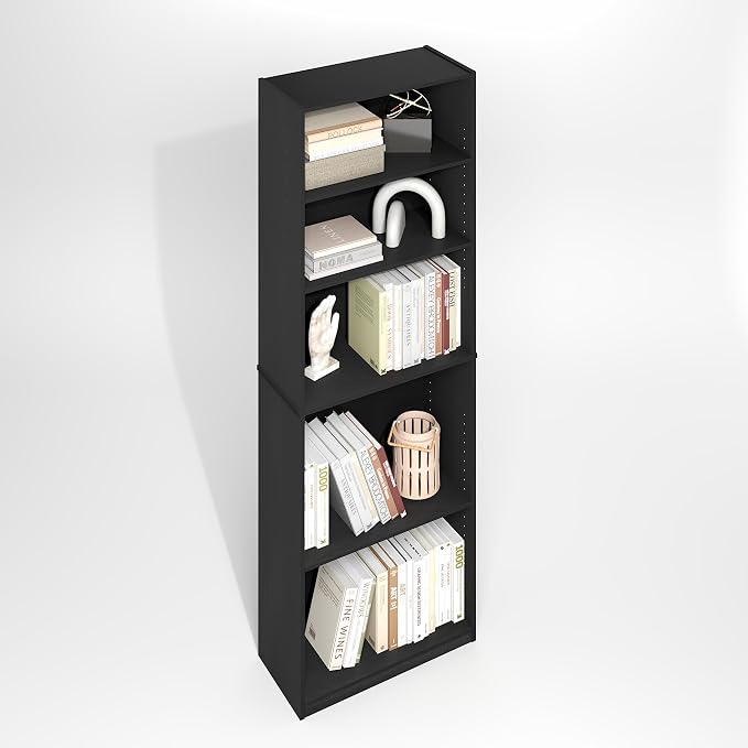 Furinno Jaya Simply Book Shelf, 5-Tier Bookshelf, Bookcase by Furinno-FitsYourSpaceFitsYourBudget
