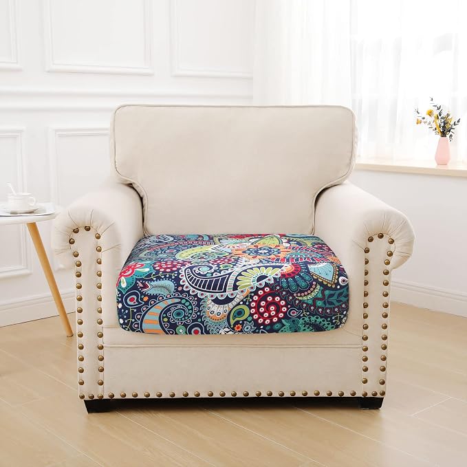 hyha Printed Couch Cushion Covers, Floral Sofa Covers Washable - Image 5