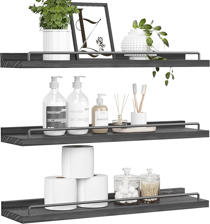 RYOFOBETTO 22 inches Long Floating Shelves, Bathroom Decor Shelves Over Toilet by RYOFOBETTO