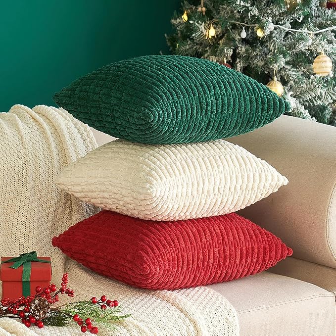 MIULEE Pack of 2 Corduroy Decorative Euro Sham Throw Pillow Covers 26x26 Inch - Image 9