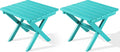 SERWALL Folding Outdoor Side Table Set of 2, Portable Adirondack Side Table by SERWALL