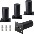 Set of 4 Furniture Legs 3 Inch, Adjustable Aluminum Alloy Cabinet Legs by Kyuionty