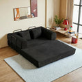59in Convertible Sofa Bed, Corduroy Boneless Couch Bed, Futon Sleeper Sofa Pull by Unknown