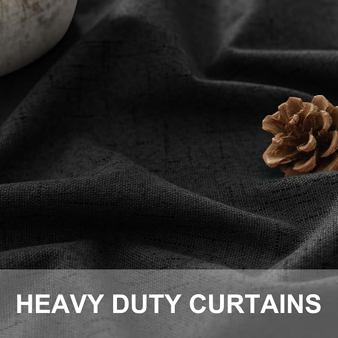 Black Out Curtains 45 Inch Long 2 Panels Burg - Image 2