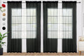 SpaceDresser Black Sheer Curtains 4 Panels Rod Pocket Semi-Sheer Curtain 54 by SpaceDresser
