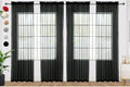 SpaceDresser Black Sheer Curtains 4 Panels Rod Pocket Semi-Sheer Curtain 72 by SpaceDresser