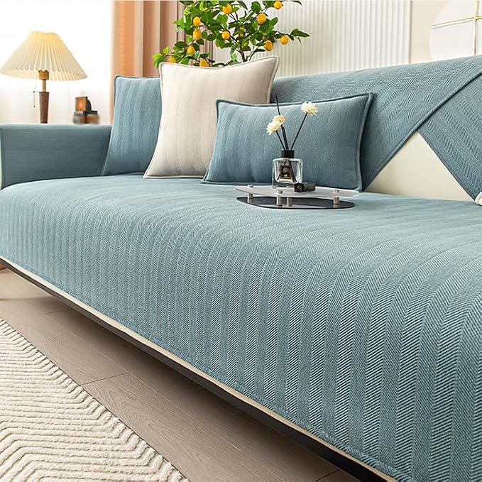 Funny Fuzzy Couch Cover, Chenille Couch Furniture Protector, Non Slip Sofa - Image 3
