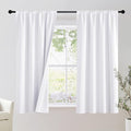 NICETOWN Bedroom 100% Blackout Curtains, 2 Panels, 34 by 63, Snow White by NICETOWN