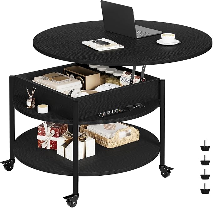 FABATO Round Lift Top Coffee Table by FABATO