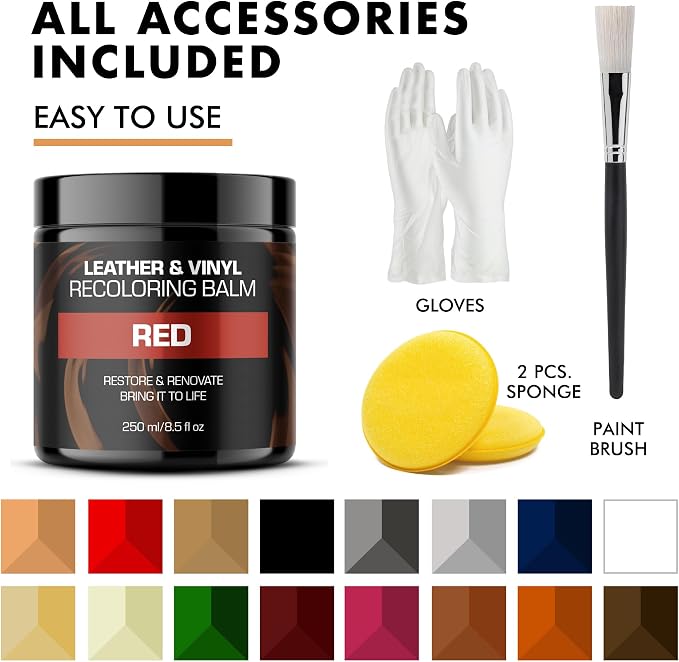 FORTIVO Leather Recoloring Balm, Color Restorer, Scratch Remover, Couch Paint - Image 5