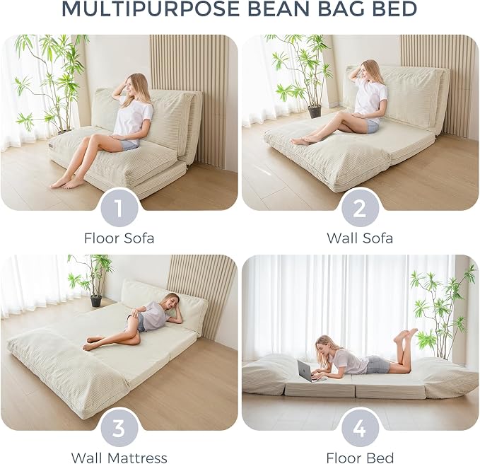MAXYOYO Folding Sofa Bed, Floor Sofa Convertible Sleeper Chair - Image 4