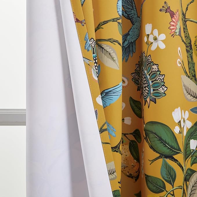 Topfinel 92 Inches Long Custom Mustard Yellow Luxury Curtains - Image 7