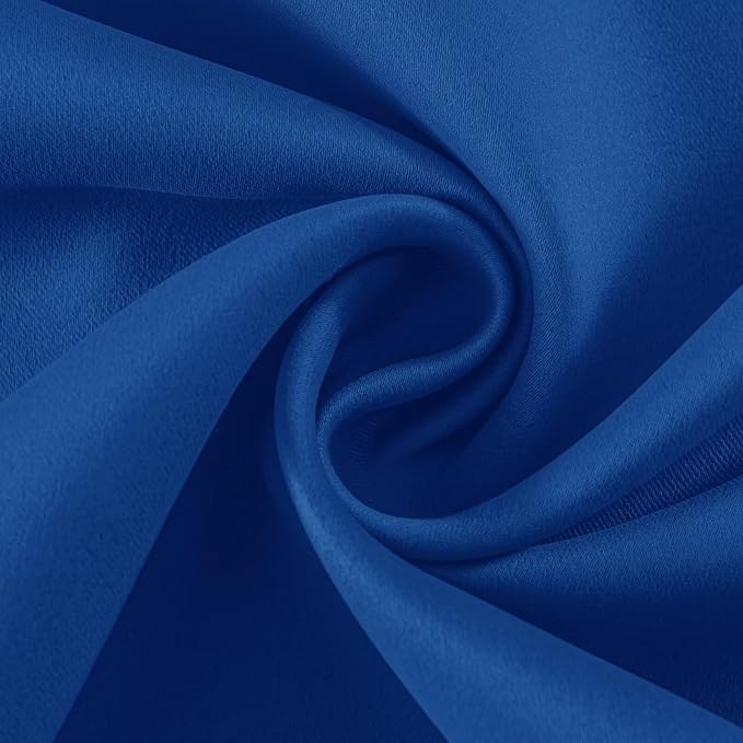 Joydeco Royal Blue Custom Solid Single Blackout Curtain - Image 3