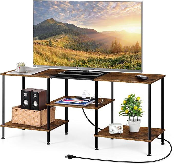 OYEAL Small TV Stand for Bedroom up to 50 inch Farmhouse TV Media Entertainment - Image 7