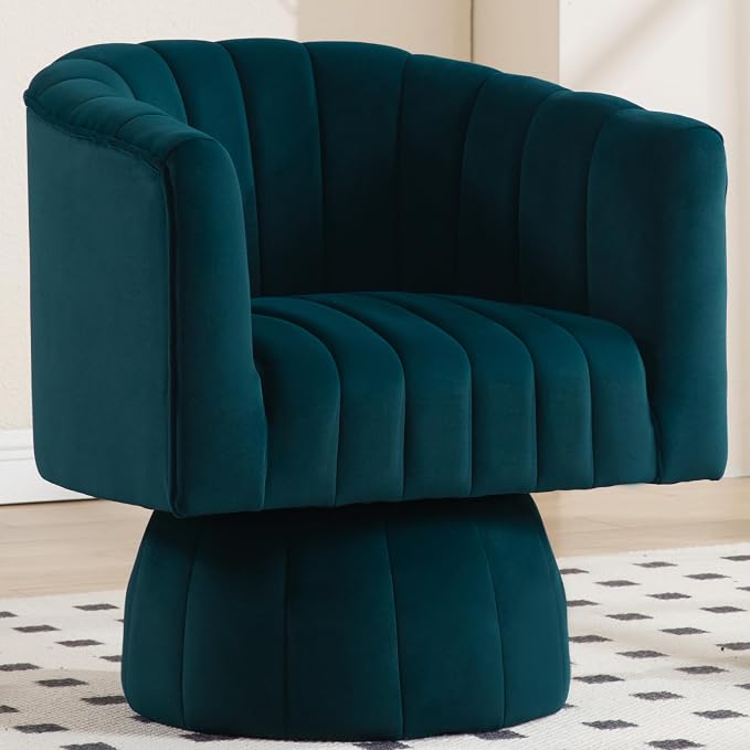 Swivel Accent Barrel Chair by YUUIJOAA