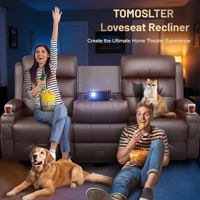 3-Seater Loveseat Recliner Sofa, RV Wall Hugger Home Theater Seating Reclining - Image 7