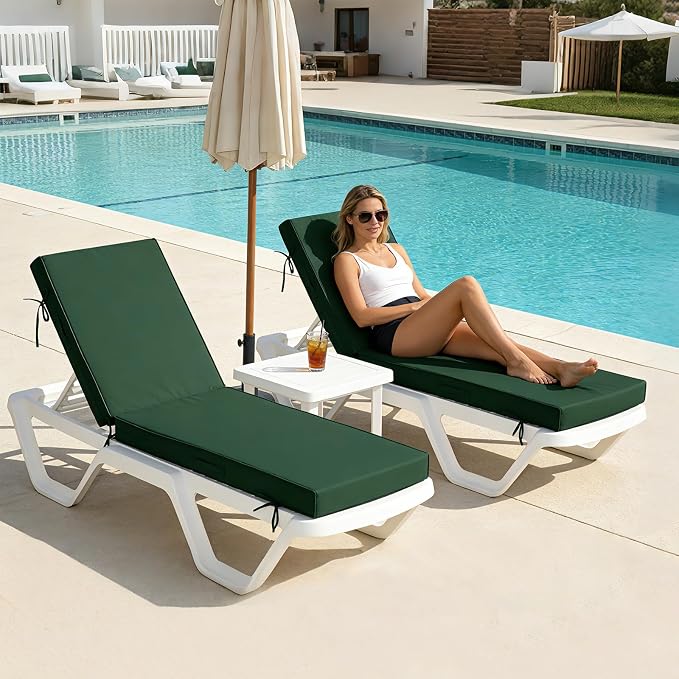 72x21x4in Lounge Cushions for Outdoor Furniture, Outdoor Lounge Chair Cushions - Image 6
