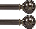 KAMANINA 2 Pack Curtain Rods for Windows 48 to 84 Inch, Antique Bronze Heavy by KAMANINA