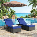GAOMON Chaise Lounge Chairs Set of 2, Outdoor PE Rattan Chaise Lounge Chair by GAOMON