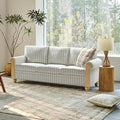 EcoHarbor Living 3-Seater Couch, Stripe 81" Mid-Century Modern Upholstered Sofa by ECOHARBOR