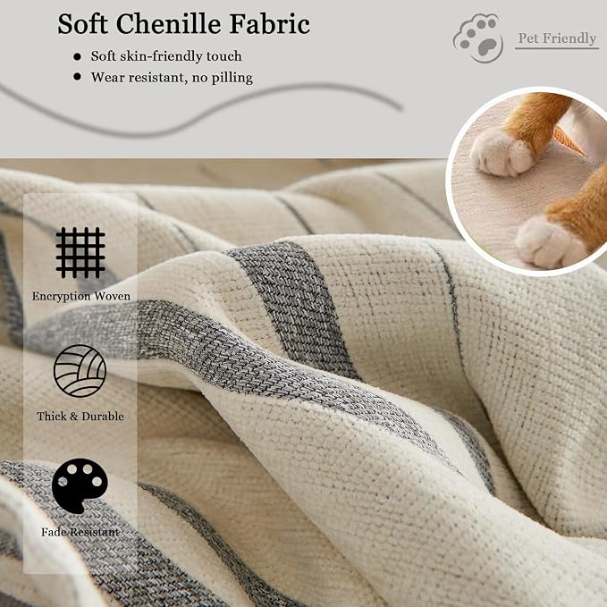 DREAMINGO Couch Cover Reversible Chenille Furniture Protector Sofa Covers - Image 3