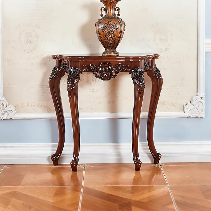 Vintage French Console Table, Wood Entryway Table - Image 2