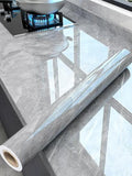 Marble Contact Paper 15.7" x 393" Grey Wallpaper Marble Peel and Stick Wallpaper by Unknown