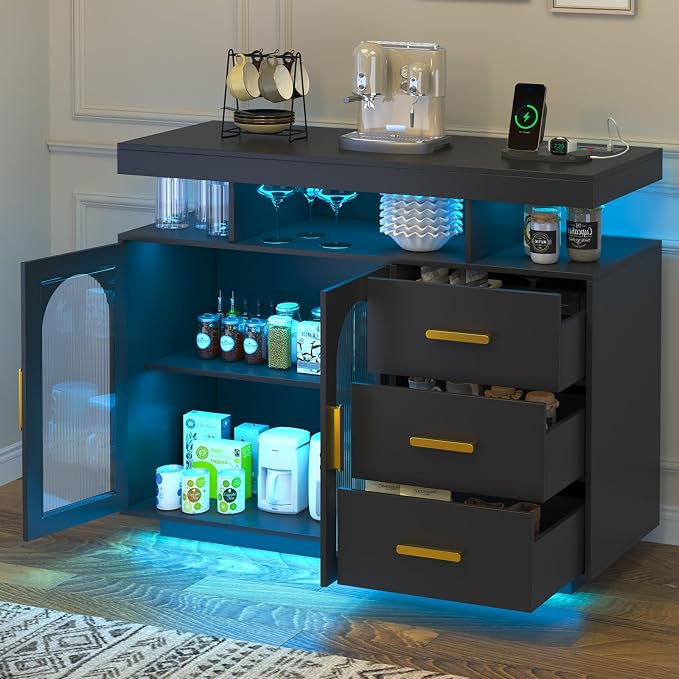 HNEBC LED Sideboard Buffet - Image 4